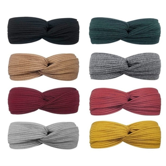 Ribbed Jersey Twist Headwrap - Black - Picture 6 of 10